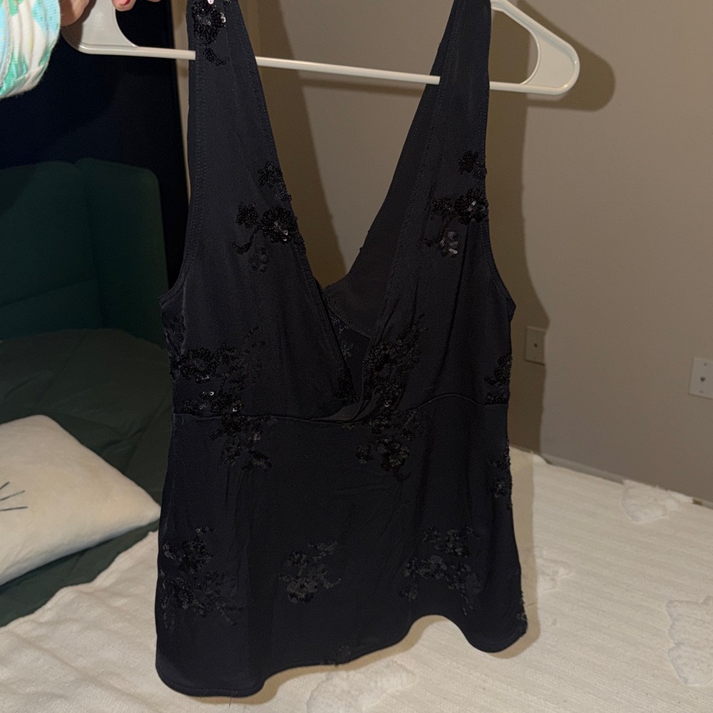 Zara Black Embellished Camisole